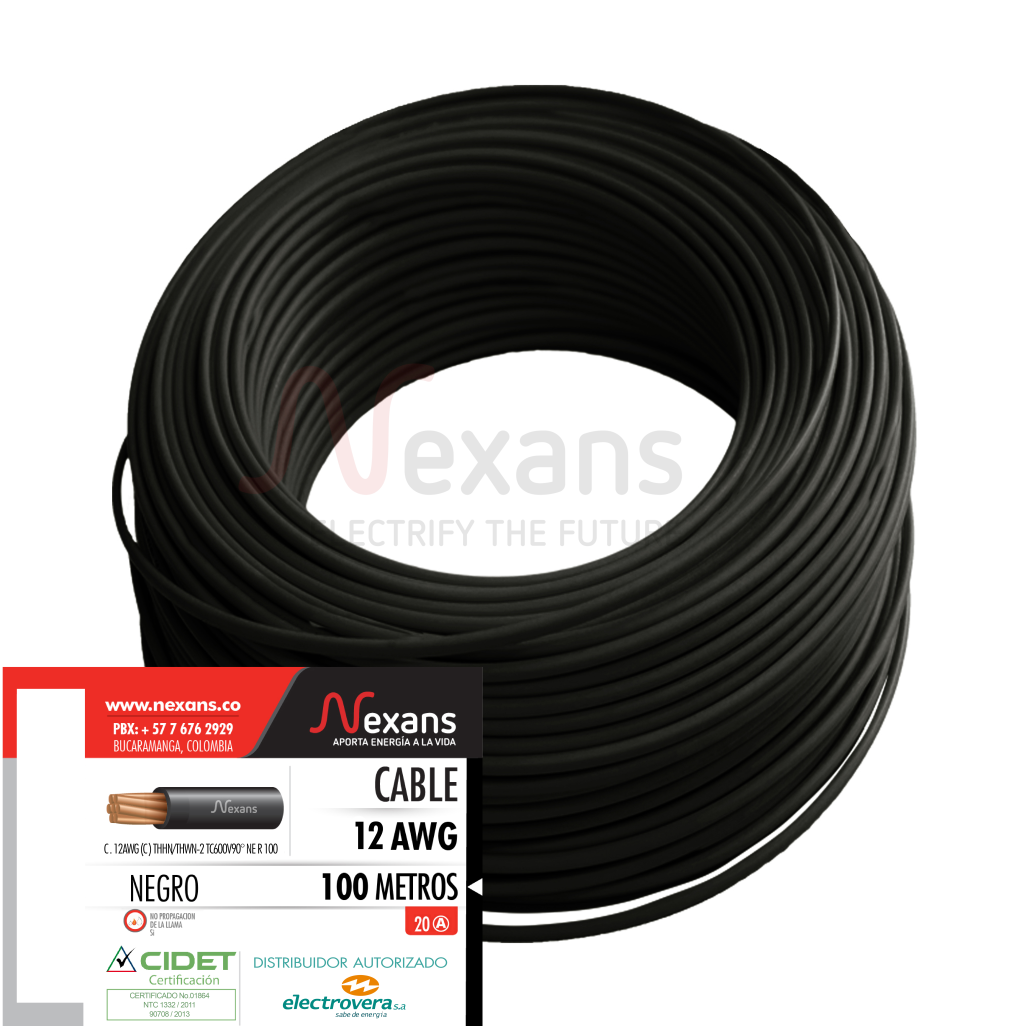Cable eléctrico 12 AWG
