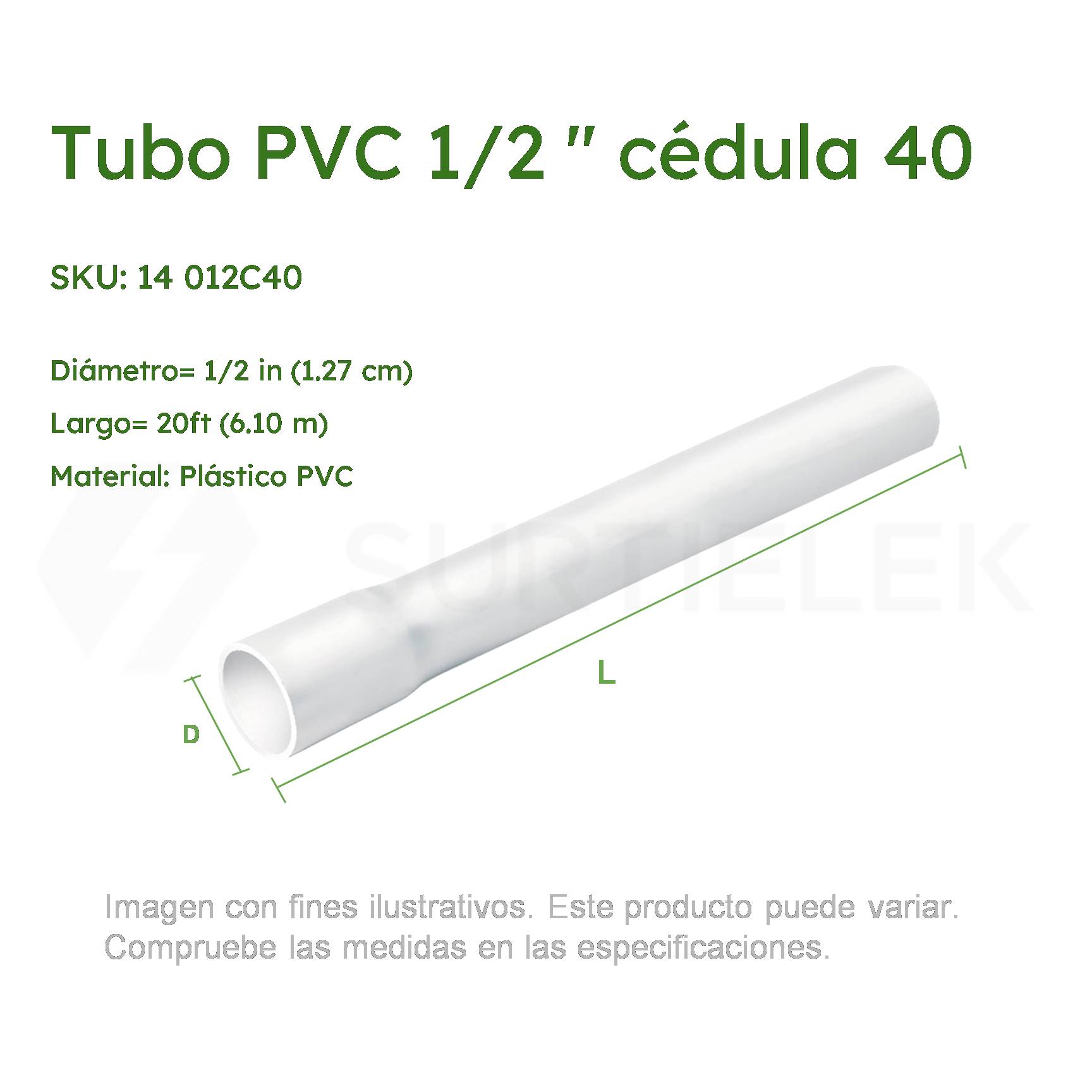 Tubo PVC 1/2